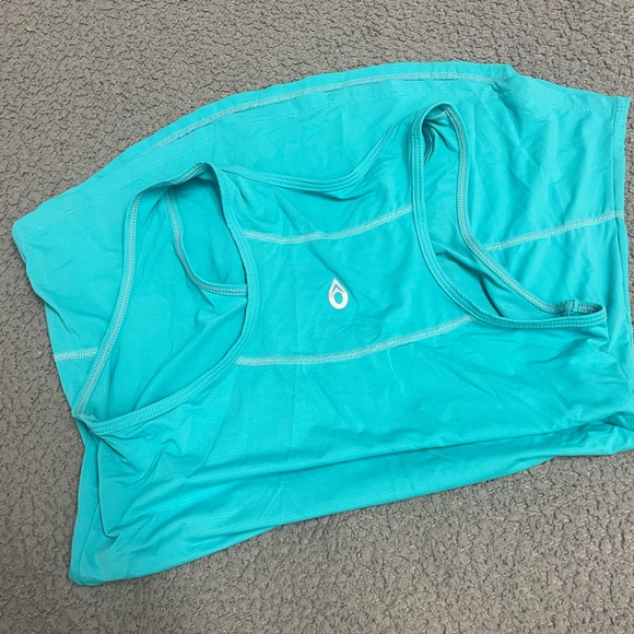 GUC Dona Jo Day Glow Tank sz 1/S in turquoise - Picture 3 of 4